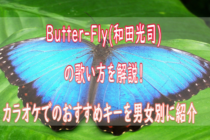 Butter-Fly（和田光司）の歌い方を解説！ カラオケでのおすすめキーを女性、男性別にいくつなのか紹介